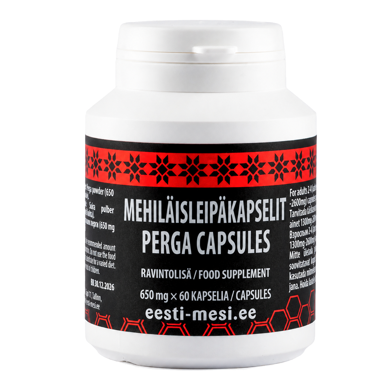 Mehiläisleipäkapselit - 650 mg x 60 kapselia